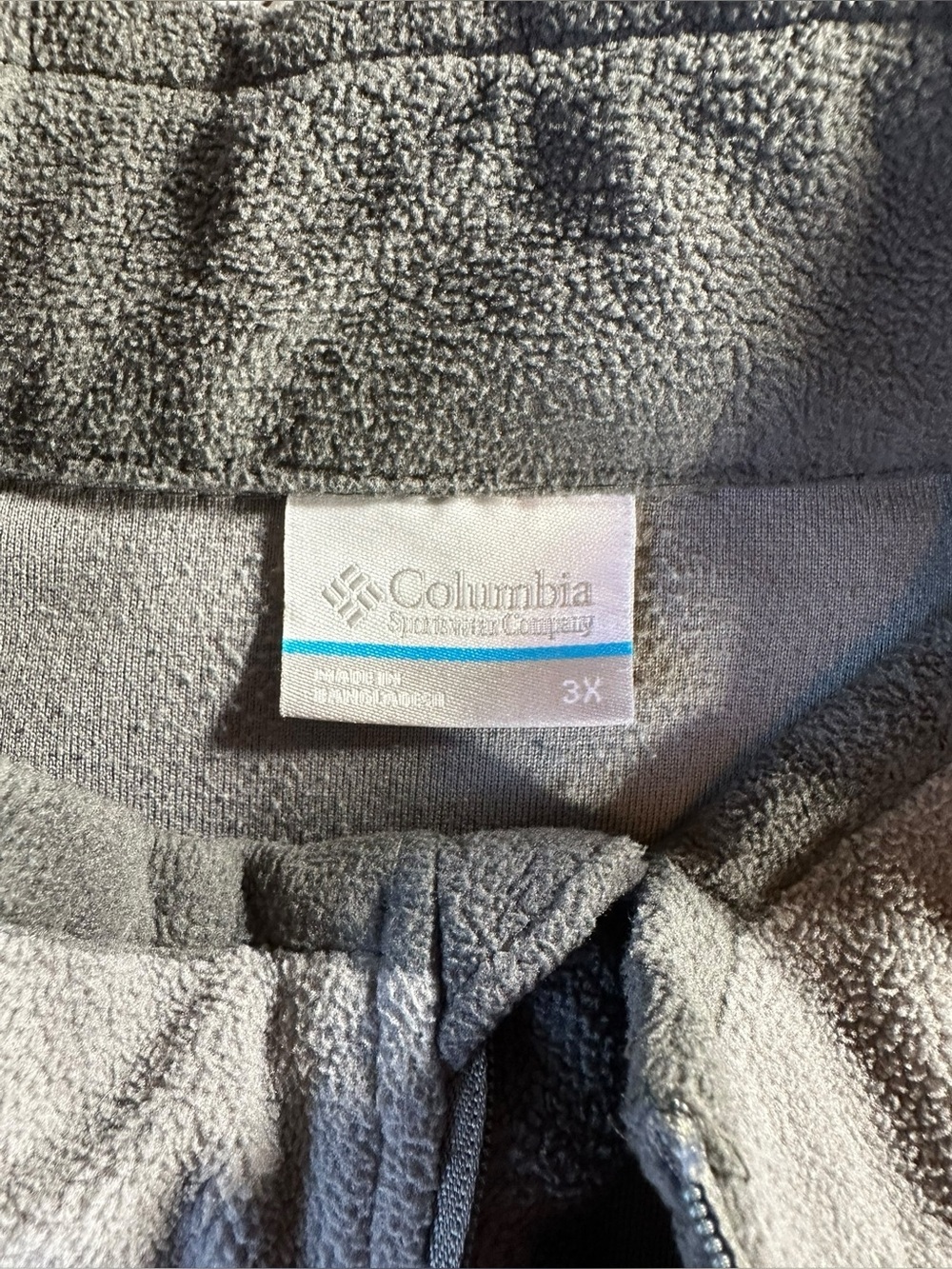 Columbia Light Gray Quarter-Zip Fleece Pullover 3X - Picture 3 of 12